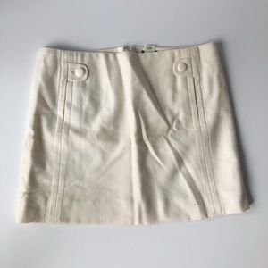 J.Crew Winter White Wool Mini Skirt -  Size 10